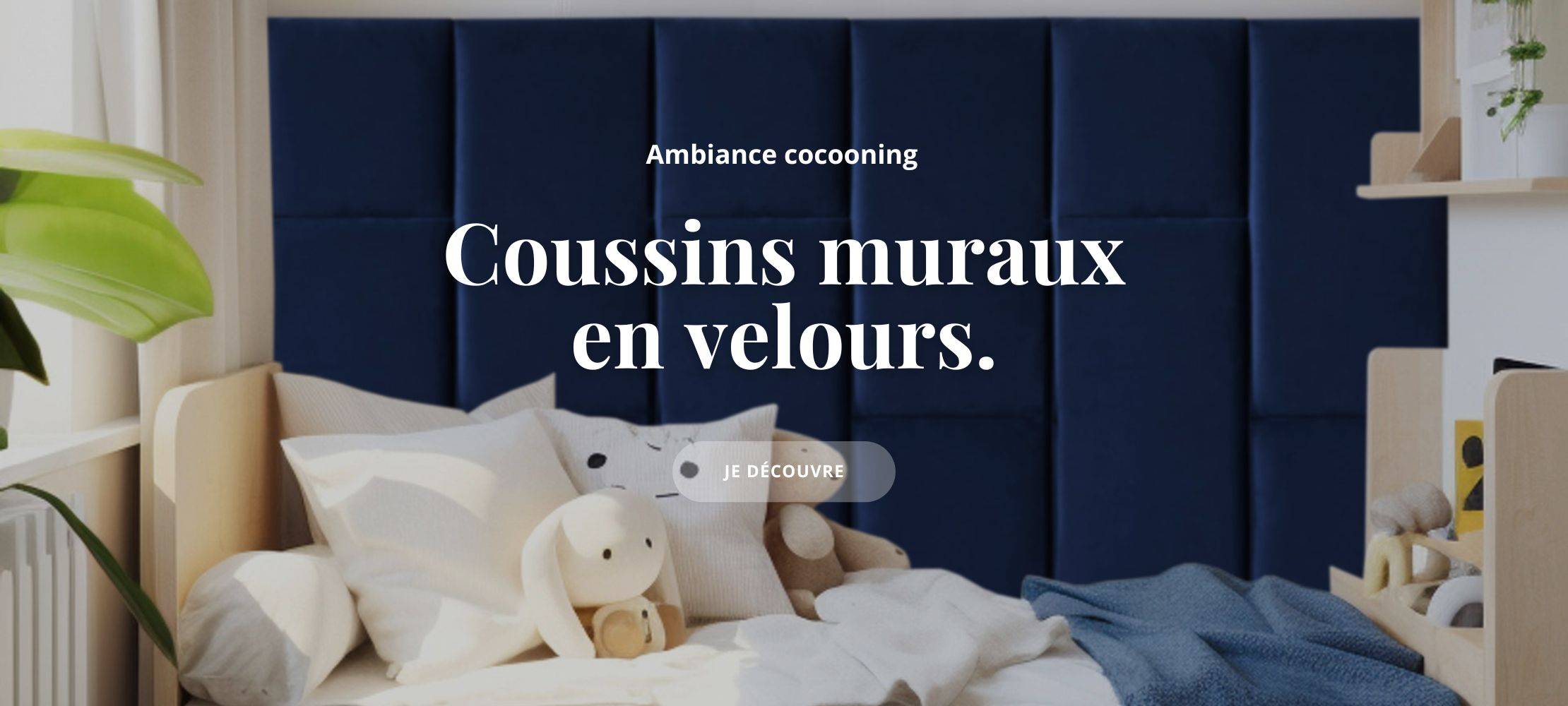 Coussins muraux en velours